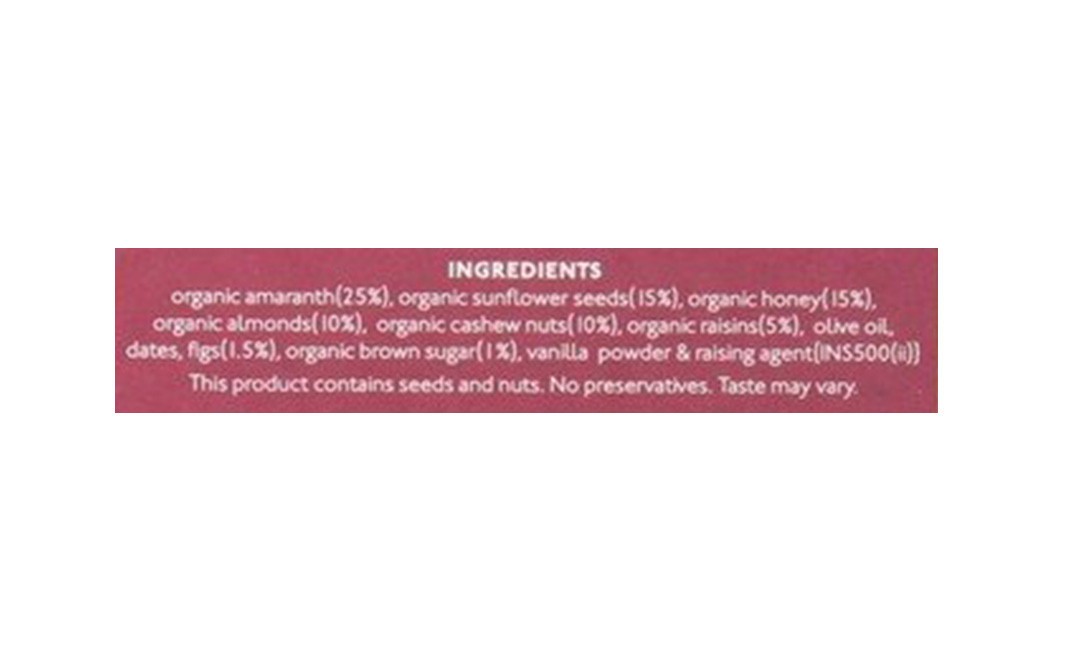 Nourish Organics Fig Amaranth Cookies    Box  120 grams